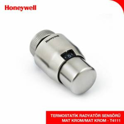 Термостатическая головка Honeywell T4111 Серая, версия `ЛЮКС` М30Х1.5 (настройка 7 ... 27 C)