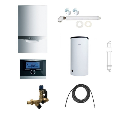 Пакет Vaillant ecoTEC plus VU OE 466/4+VIH R120+VRC470+Патрон для смягчения воды подпитки (0020200108)