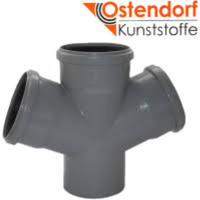 Ostendorf HT SAFE крестовина 75/75x67 град для внутренней канализации