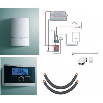 Пакет Vaillant ecoTEC plus VU OE 466/4+auroSTEP plus 2.250 HT+VRC470 (0020201540)